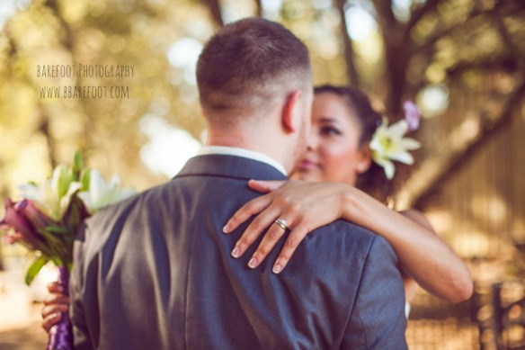 bride and groom first dance at whispering oaks terrace 