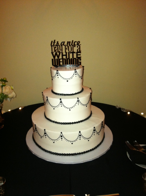 nice day for a white wedding cake